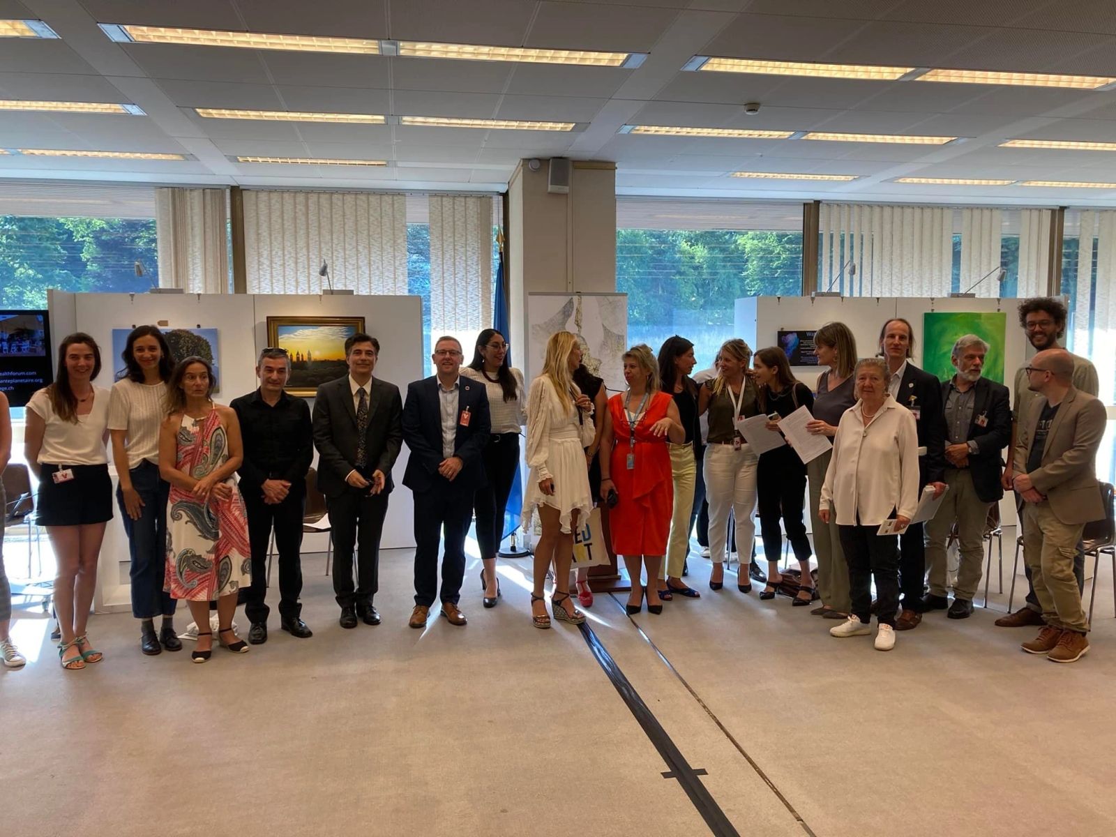 WHIS network group photo at a community event